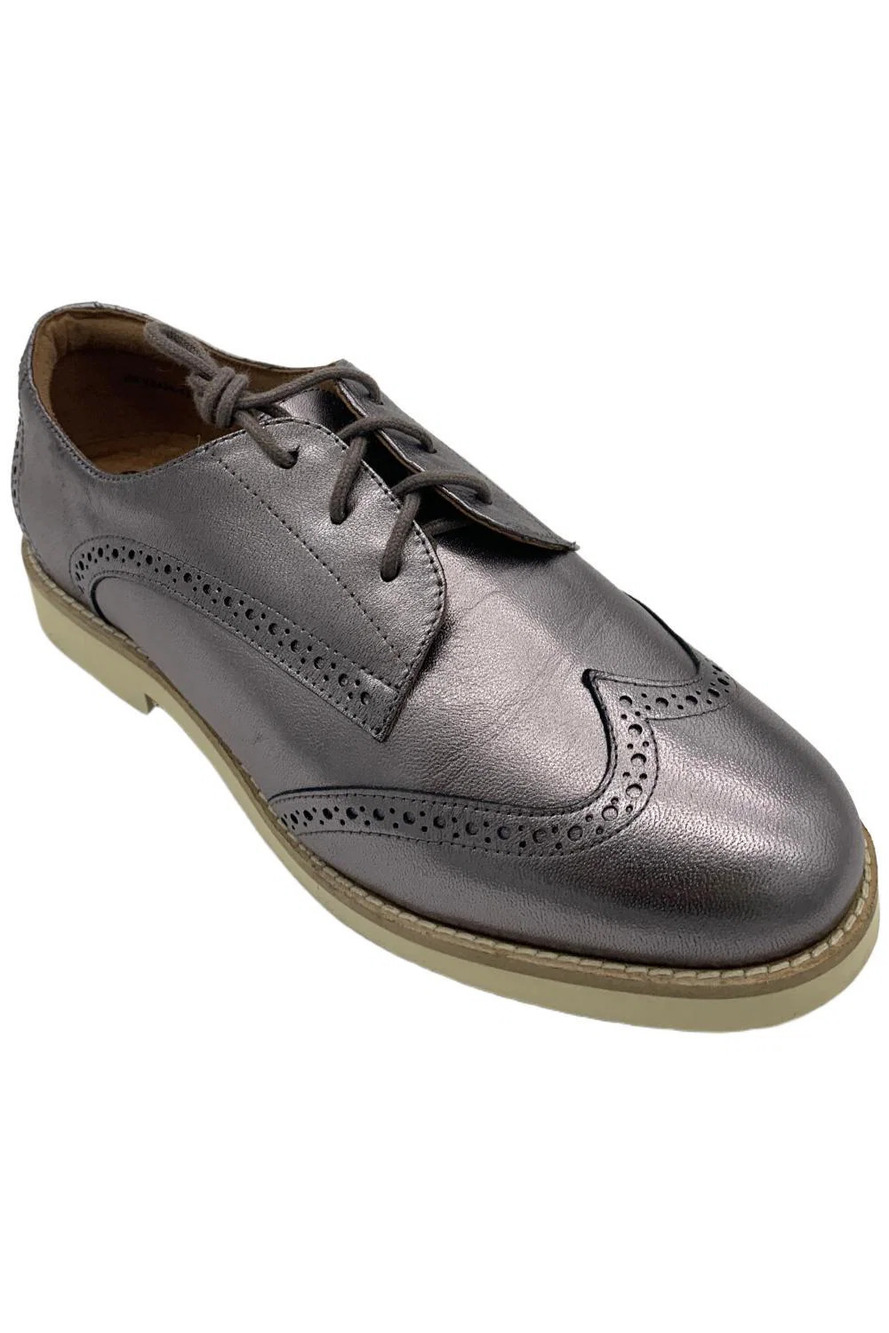 Softwalk Women's Willet Lace-Up Oxfords Pewter - Wide
